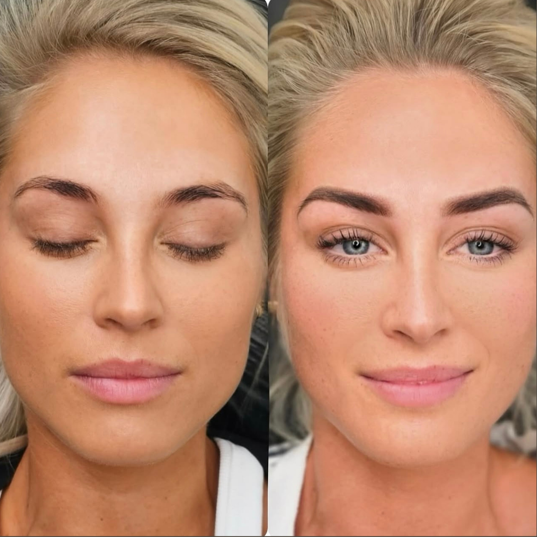 Permanent makeup - bryn – før og efter, eksempel 8