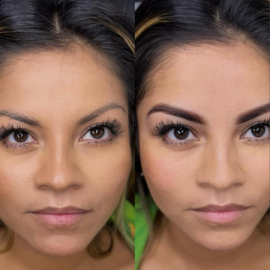 Permanent makeup - bryn – før og efter, eksempel 7