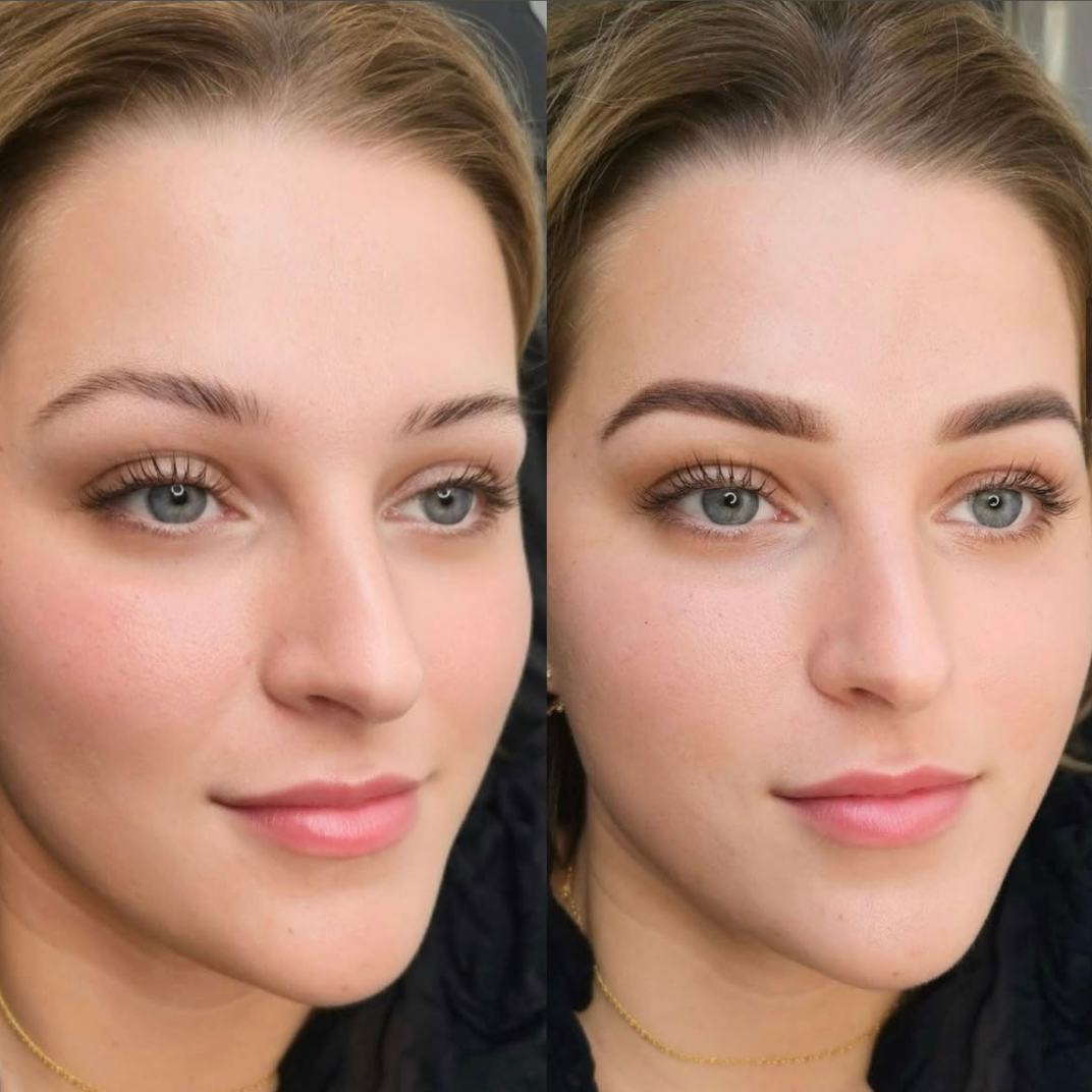 Permanent makeup - bryn – før og efter, eksempel 9