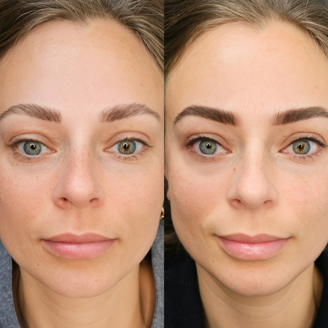 Permanent makeup - bryn – før og efter, eksempel 5