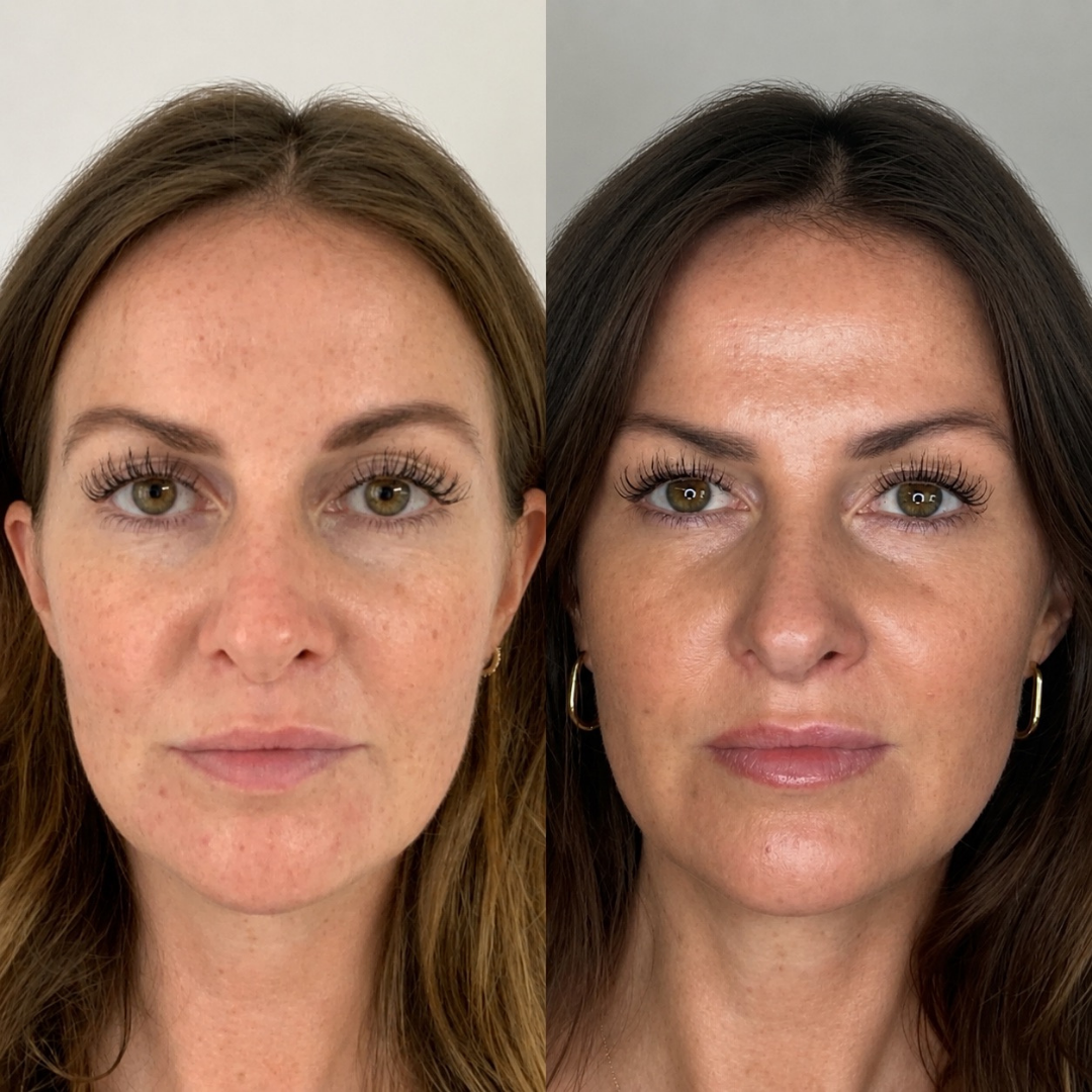 Skinbooster – før og efter, eksempel 2
